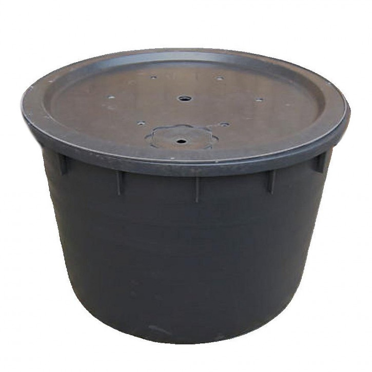PE Becken mit GFK Deckel Ø 120x80 cm 750 Liter für Quellsteine Wasserspiele Bachlauf