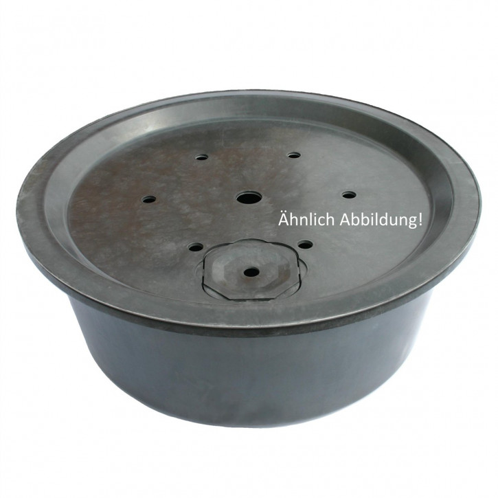 Fiberglas GFK Becken mit Deckel Ø 90 cm 150 Liter für Quellsteine Wasserspiele