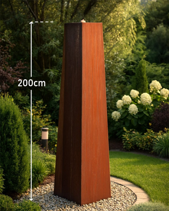Cortenstahl Säule Konus 200cm Edelrost Gartenbrunnen Springbrunnen Komplettset Cortenstahl Säule Konus 200cm Edelrost Gartenbrunnen Springbrunnen Komplettset
