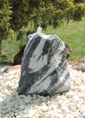 Quellstein Marmor 66cm Gartenbrunnen Springbrunnen Komplettset