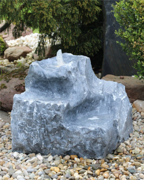 VERKAUFT! Quellstein Bachlauf Marmor L65cm Naturstein Gartenbrunnen Springbrunnen Set