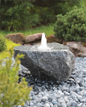 VERKAUFT! Quellstein Granit L85cm Naturstein Brunnen Komplettset Gartenbrunnen Springbrunnen