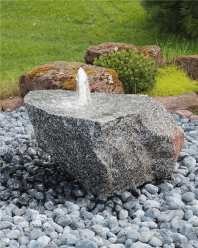 VERKAUFT! Quellstein Granit L85cm Naturstein Brunnen Komplettset Gartenbrunnen Springbrunnen