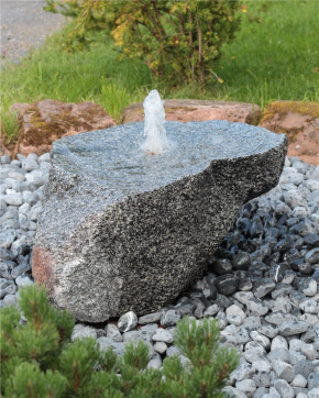 VERKAUFT! Quellstein Granit L85cm Naturstein Brunnen Komplettset Gartenbrunnen Springbrunnen