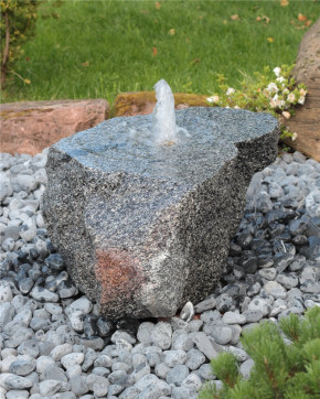 VERKAUFT! Quellstein Granit L85cm Naturstein Brunnen Komplettset Gartenbrunnen Springbrunnen