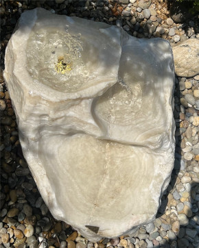 Quellstein Bachlauf Marmor L65cm mit Quellschalen Gartenbrunnen Springbrunnen