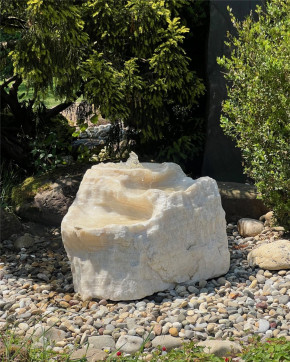 Quellstein Bachlauf Marmor L65cm mit Quellschalen Gartenbrunnen Springbrunnen