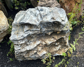 Quellstein Zebra Marmor L80cm mit Sprudelquelle Gartenbrunnen Springbrunnen