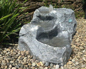 Quellstein Bachlauf Marmor L95cm mit Quellschalen Gartenbrunnen Springbrunnen
