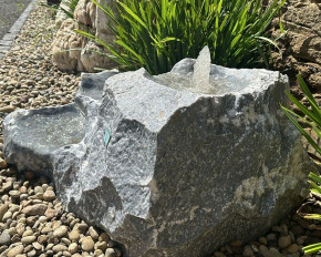 Quellstein Bachlauf Marmor L95cm mit Quellschalen Gartenbrunnen Springbrunnen