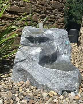 Quellstein Bachlauf Marmor L95cm mit Quellschalen Gartenbrunnen Springbrunnen