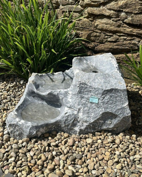 Quellstein Bachlauf Marmor L95cm mit Quellschalen Gartenbrunnen Springbrunnen