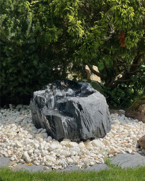 VERKAUFT! Quellstein Bachlauf Marmor Black Angel L90cm mit Quellschalen Gartenbrunnen Springbrunnen