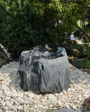 VERKAUFT! Quellstein Bachlauf Marmor Black Angel L90cm mit Quellschalen Gartenbrunnen Springbrunnen