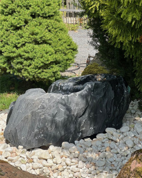 VERKAUFT! Quellstein Bachlauf Marmor Black Angel L90cm mit Quellschalen Gartenbrunnen Springbrunnen