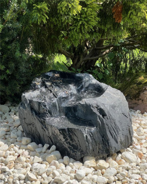 VERKAUFT! Quellstein Bachlauf Marmor Black Angel L90cm mit Quellschalen Gartenbrunnen Springbrunnen