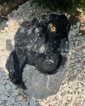 VERKAUFT! Quellstein Bachlauf Marmor Black Angel L90cm mit Quellschalen Gartenbrunnen Springbrunnen