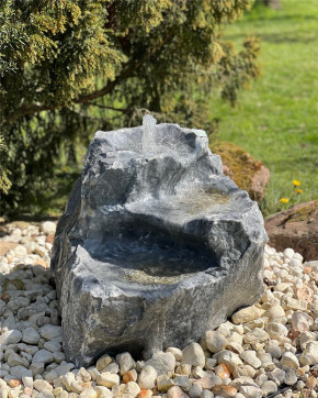 Quellstein Bachlauf Marmor L80cm mit Quellschalen Gartenbrunnen Springbrunnen