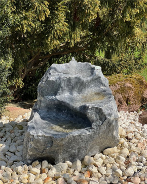 Quellstein Bachlauf Marmor L80cm mit Quellschalen Gartenbrunnen Springbrunnen