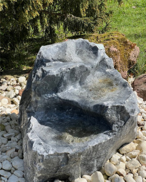 Quellstein Bachlauf Marmor L80cm mit Quellschalen Gartenbrunnen Springbrunnen