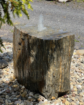 Quellstein Gneis 62cm mit Quellschale Naturstein Gartenbrunnen Springbrunnen Komplettset
