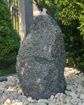 Quellstein Granit 95cm Naturstein Gartenbrunnen Springbrunnen Komplettset