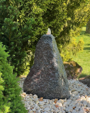 Quellstein Granit 95cm Naturstein Gartenbrunnen Springbrunnen Komplettset