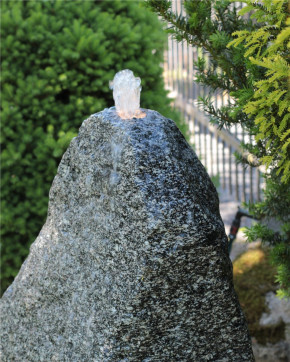 Quellstein Granit 95cm Naturstein Gartenbrunnen Springbrunnen Komplettset