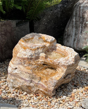 Quellstein Bachlauf Marmor Angel Sparks L80cm mit Quellschalen Gartenbrunnen Springbrunnen