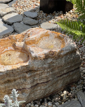 Quellstein Bachlauf Marmor Angel Sparks L80cm mit Quellschalen Gartenbrunnen Springbrunnen