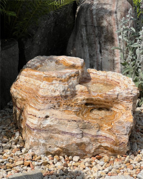 Quellstein Bachlauf Marmor Angel Sparks L80cm mit Quellschalen Gartenbrunnen Springbrunnen