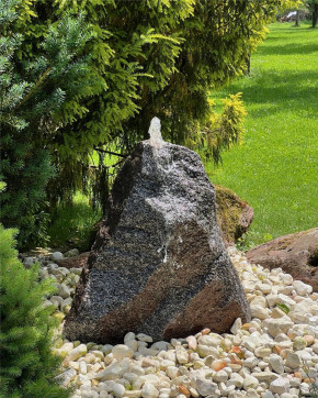 Quellstein Granit 70cm Naturstein Gartenbrunnen Springbrunnen Komplettset