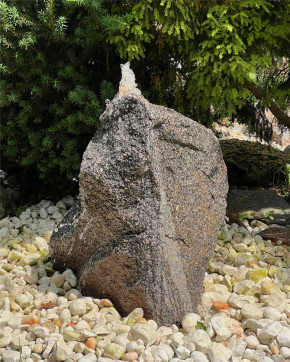 Quellstein Granit 70cm Naturstein Gartenbrunnen Springbrunnen Komplettset
