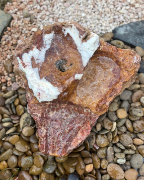 Quellstein Bachlauf Marmor Flamingo L42cm Naturstein Gartenbrunnen Springbrunnen