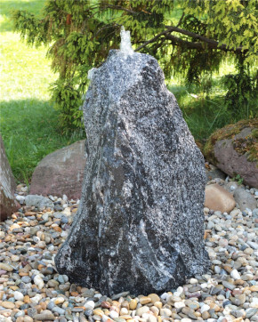 Quellstein Granit 90cm Naturstein Gartenbrunnen Springbrunnen Komplettset