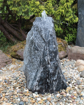Quellstein Granit 90cm Naturstein Gartenbrunnen Springbrunnen Komplettset