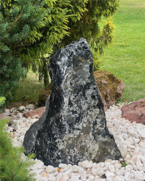 Quellstein Black Beauty 85cm Naturstein Gartenbrunnen Springbrunnen Komplettset