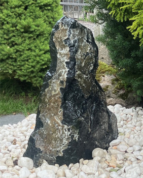 Quellstein Black Beauty 85cm Naturstein Gartenbrunnen Springbrunnen Komplettset