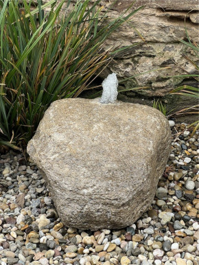 Quellstein Muschelkalk L70cm Naturstein Gartenbrunnen Springbrunnen Komplettset