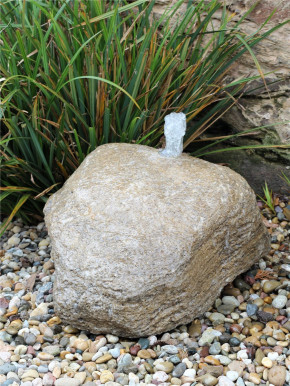 Quellstein Muschelkalk L70cm Naturstein Gartenbrunnen Springbrunnen Komplettset