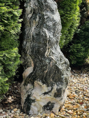 Quellstein Marmor Artik green 125cm Naturstein Gartenbrunnen Springbrunnen Komplettset