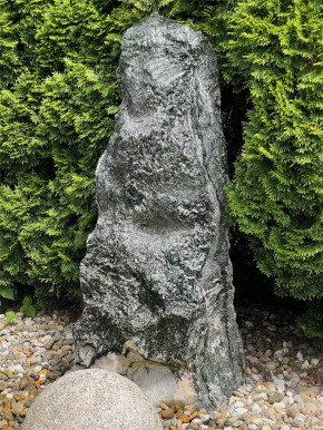 Quellstein Marmor Artik green 125cm Naturstein Gartenbrunnen Springbrunnen Komplettset