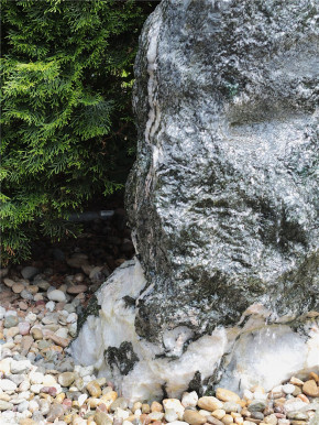 Quellstein Marmor Artik green 125cm Naturstein Gartenbrunnen Springbrunnen Komplettset