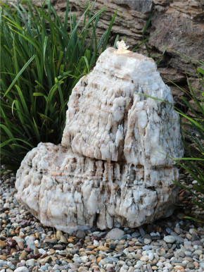 Quellstein Onyx Marmor 75cm Naturstein Gartenbrunnen Springbrunnen Set