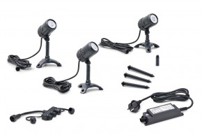 LunAqua Connect M Set 3 Oase LED Spot Strahler für Wasserspiele und Quellsteine