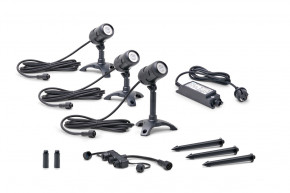 LunAqua Connect S Set 3 Oase LED Spot Strahler für Wasserspiele und Quellsteine