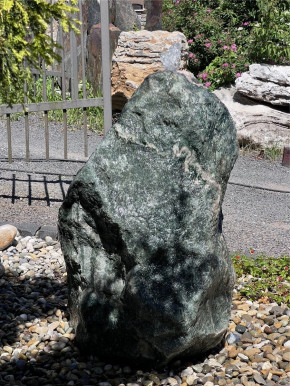 Quellstein Marmor Artik green 100cm Naturstein Gartenbrunnen Springbrunnen Komplettset