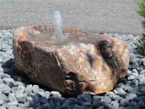 Quellstein Marmor L90cm mit Quellschale Gartenbrunnen Springbrunnen Komplettset