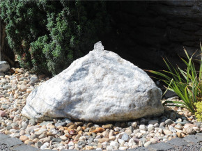 Quellstein Zebra Marmor weiß L80cm Naturstein Gartenbrunnen Springbrunnen Komplettset
