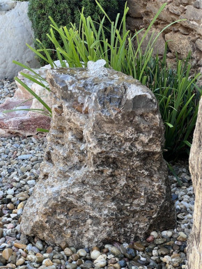 Quellstein Muschelkalk 60cm Naturstein Gartenbrunnen Springbrunnen Komplettset